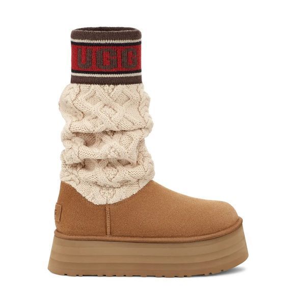 UGG Sweater Letter Boots Chestnut 1144045-CHE фото