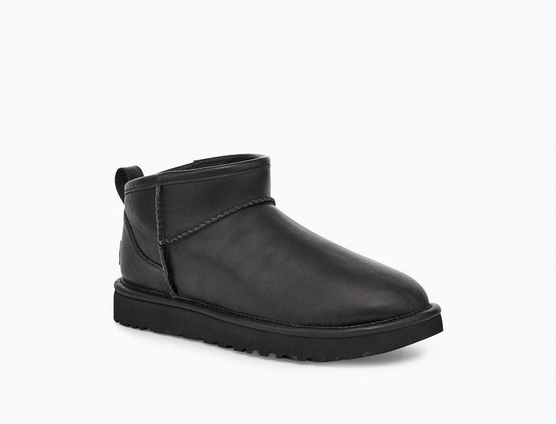 Чоловічі Уггі UGG Mens Ultra Mini Leather Black 1117534-M фото